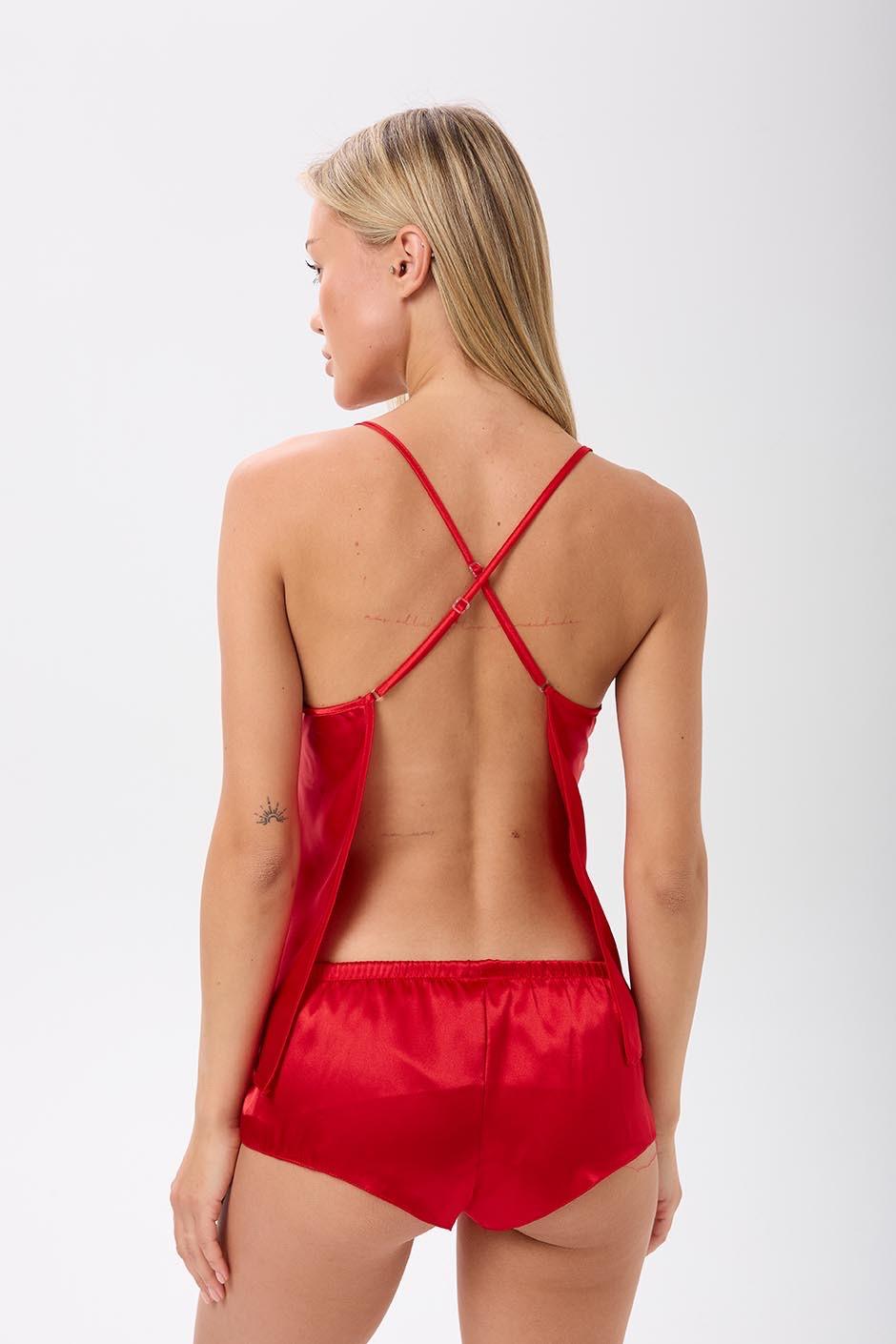 Aura Sırt Detaylı Şortlu Pijama Takımı