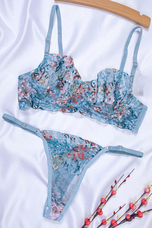 Sky Bloom Bralet Takım