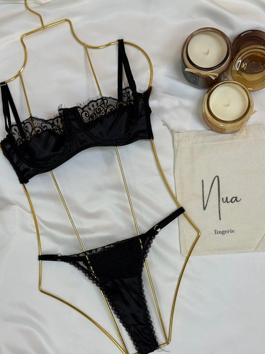 Secret Obsession Siyah Bralet Takım